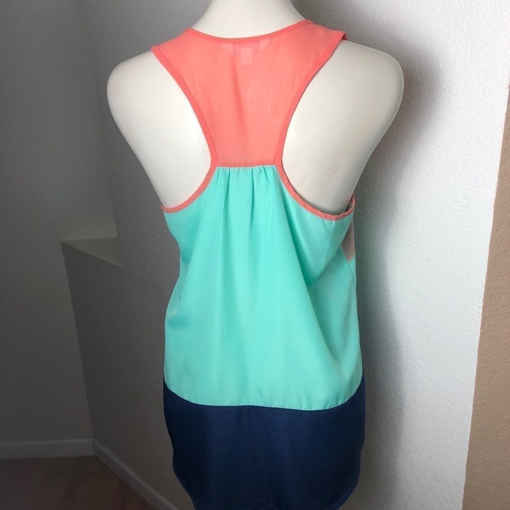 Charming Charlie Colorblock Racerback Tank Top M - Picture 5 of 10